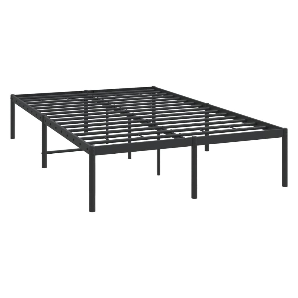 vidaXL Bedframe metaal zwart 120x200 cm