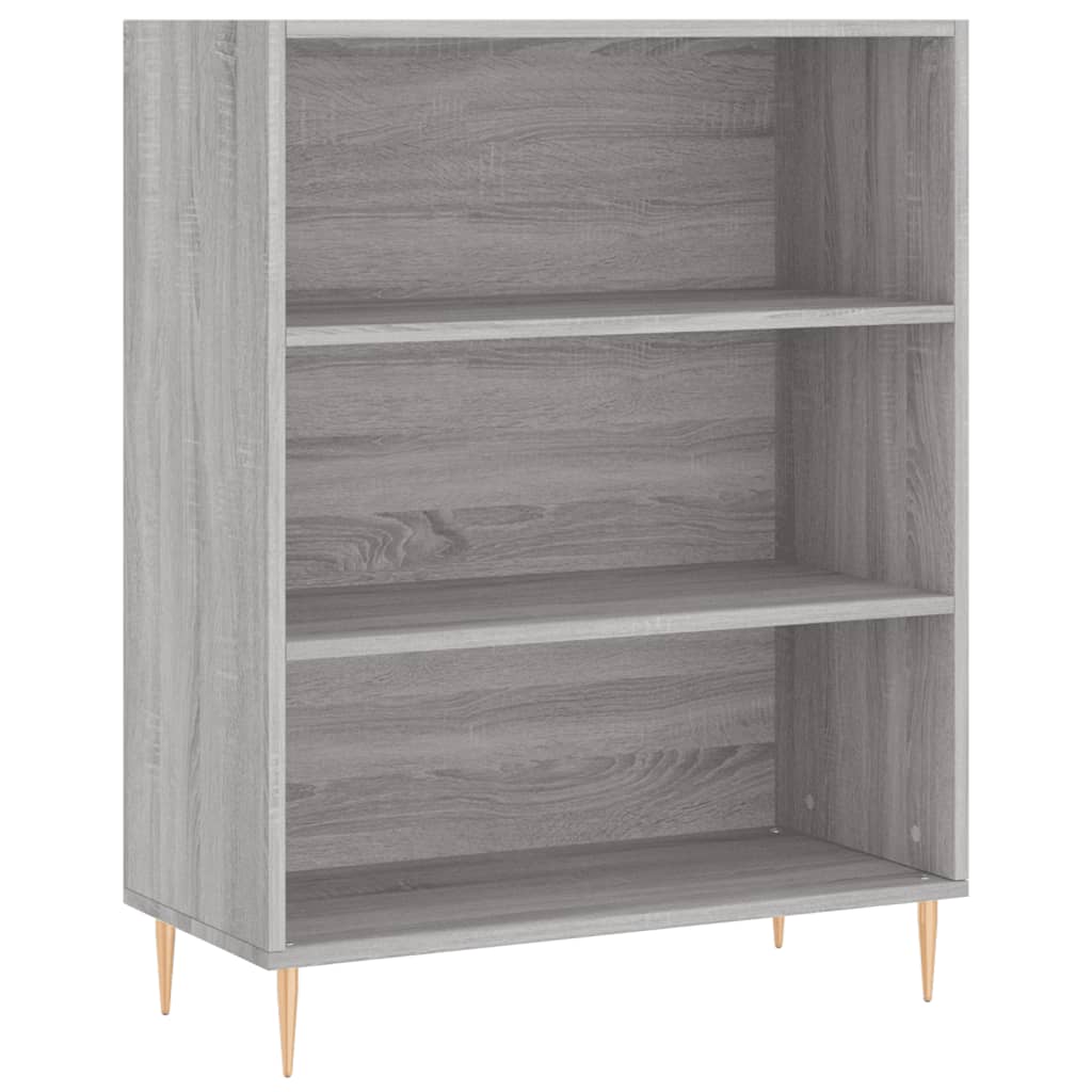 vidaXL Hoge kast 69,5x34x180 cm bewerkt hout grijs sonoma eikenkleurig