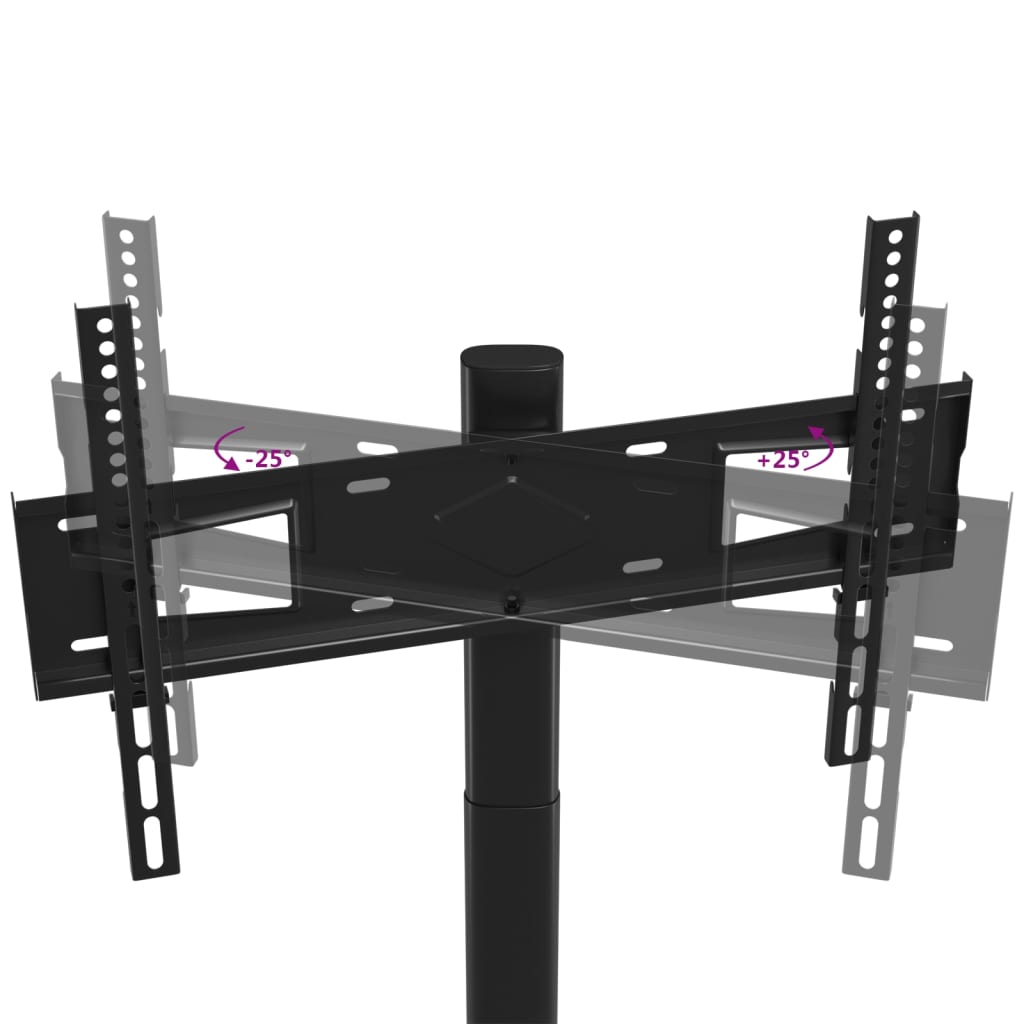 vidaXL Tv-standaard hoekmodel 2-laags voor 32-65 inch zwart