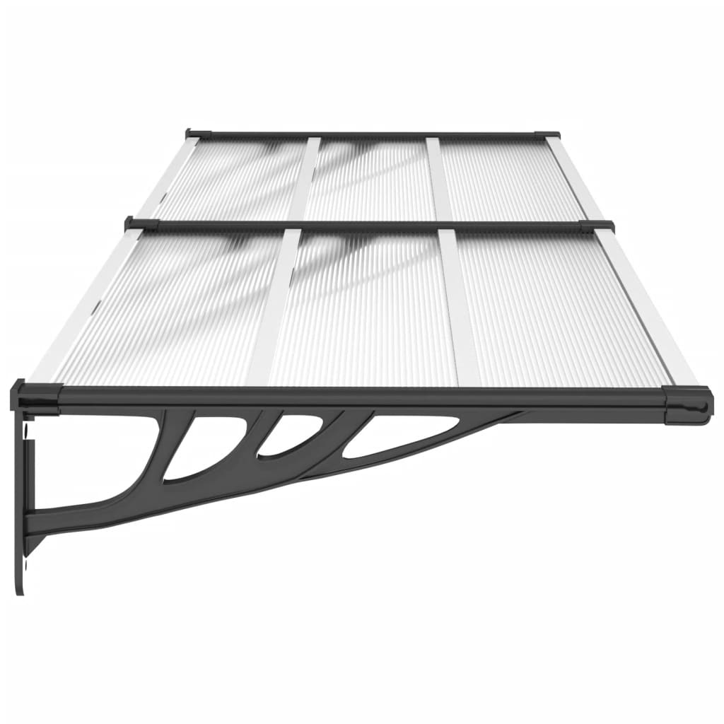 vidaXL Deurluifel 239x90 cm polycarbonaat zwart en transparant