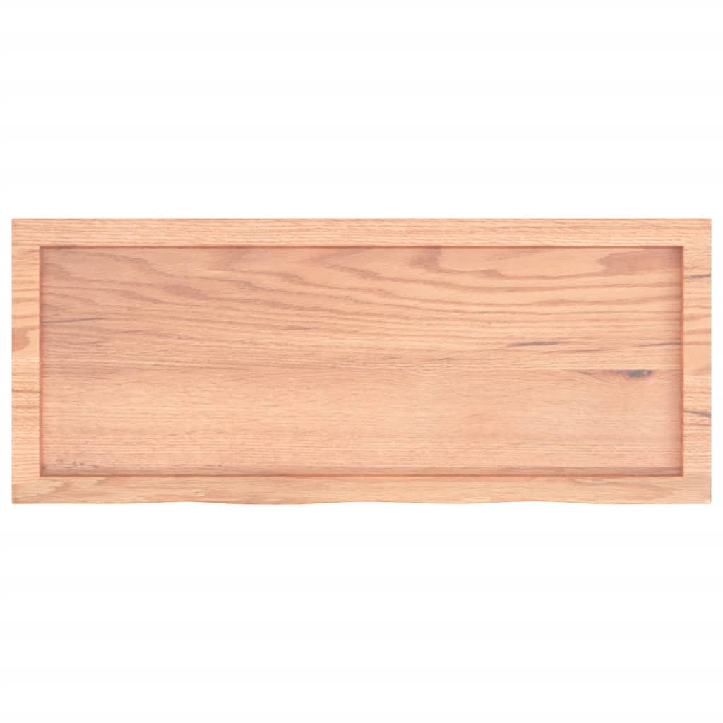 vidaXL Wandschap 100x40x(2-4)cm behandeld massief eikenhout lichtbruin