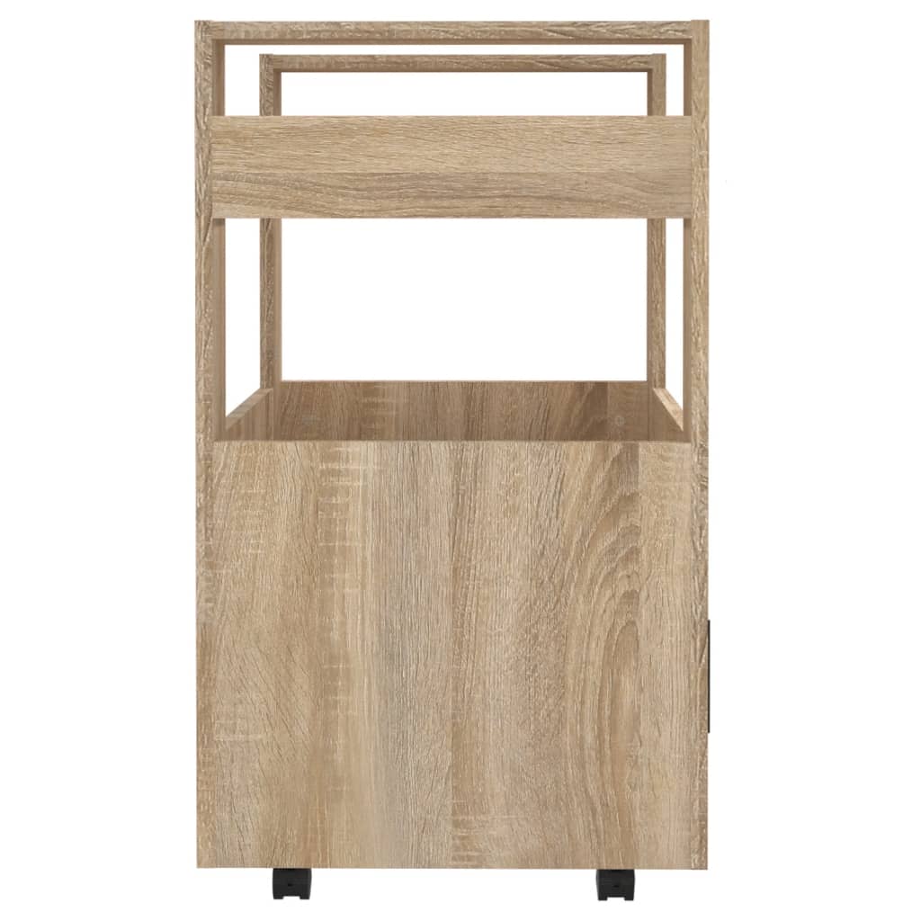 vidaXL Keukentrolley 60x45x80 cm bewerkt hout sonoma eikenkleurig