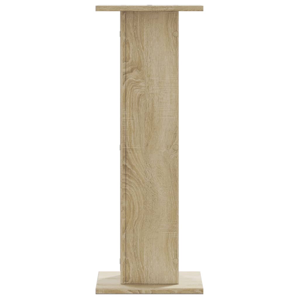 vidaXL Plantenstandaards 2 st 30x30x80 cm bewerkt hout sonoma eiken