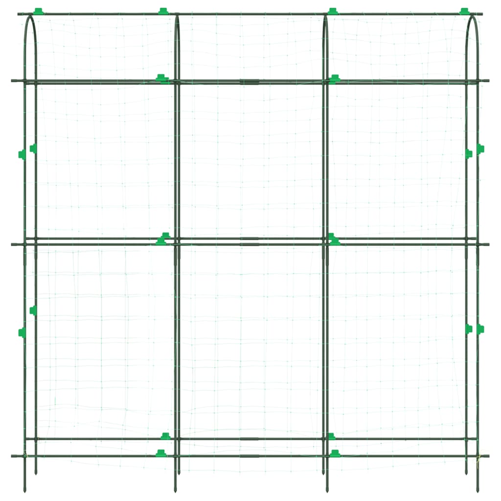 vidaXL Plantenklimrek U-vorm 181x31x182,5 cm staal