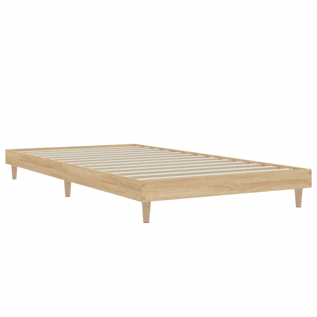 vidaXL Bedframe zonder matras hout sonoma eikenkleurig 100x200 cm