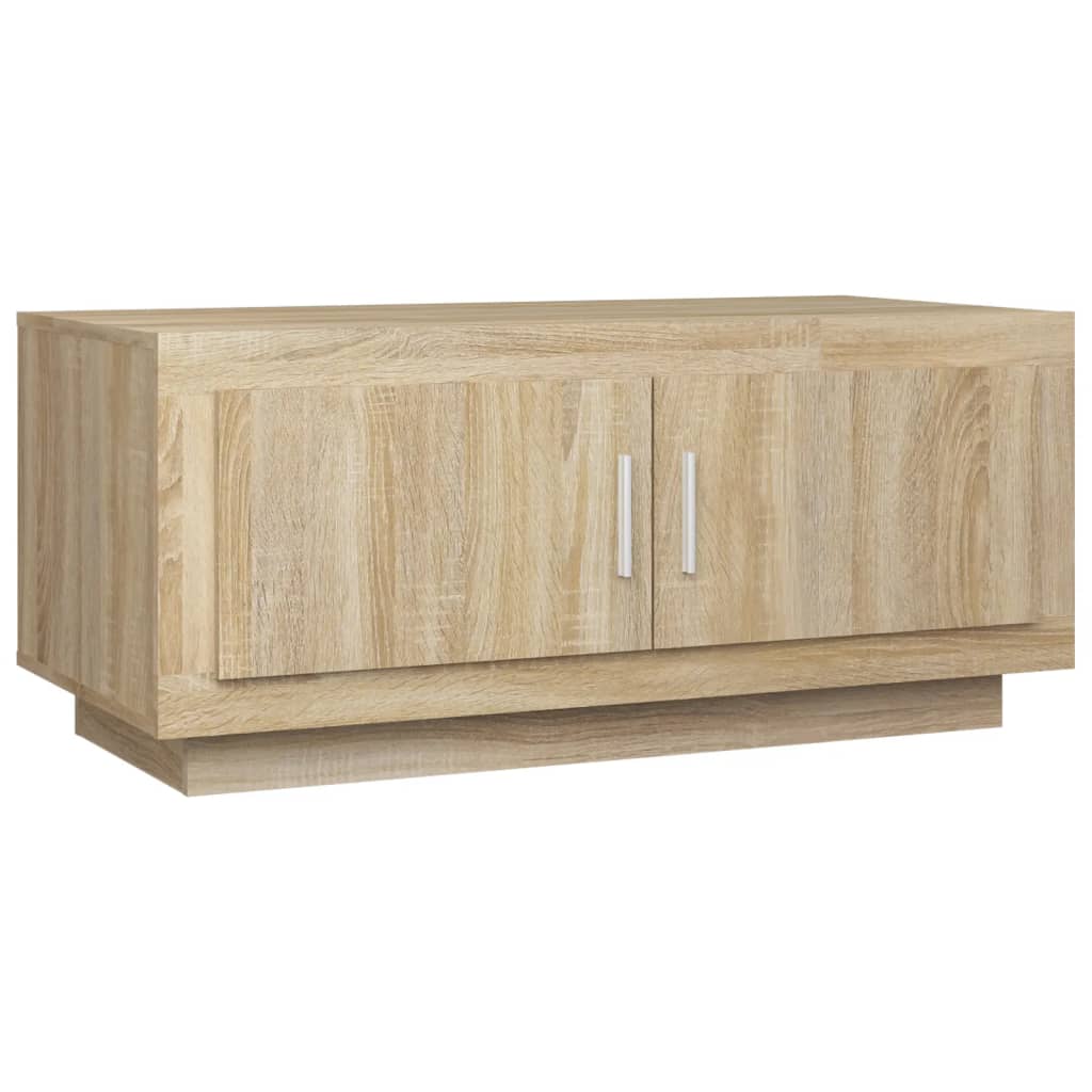 vidaXL Salontafel 102x50x45 cm bewerkt hout sonoma eikenkleurig