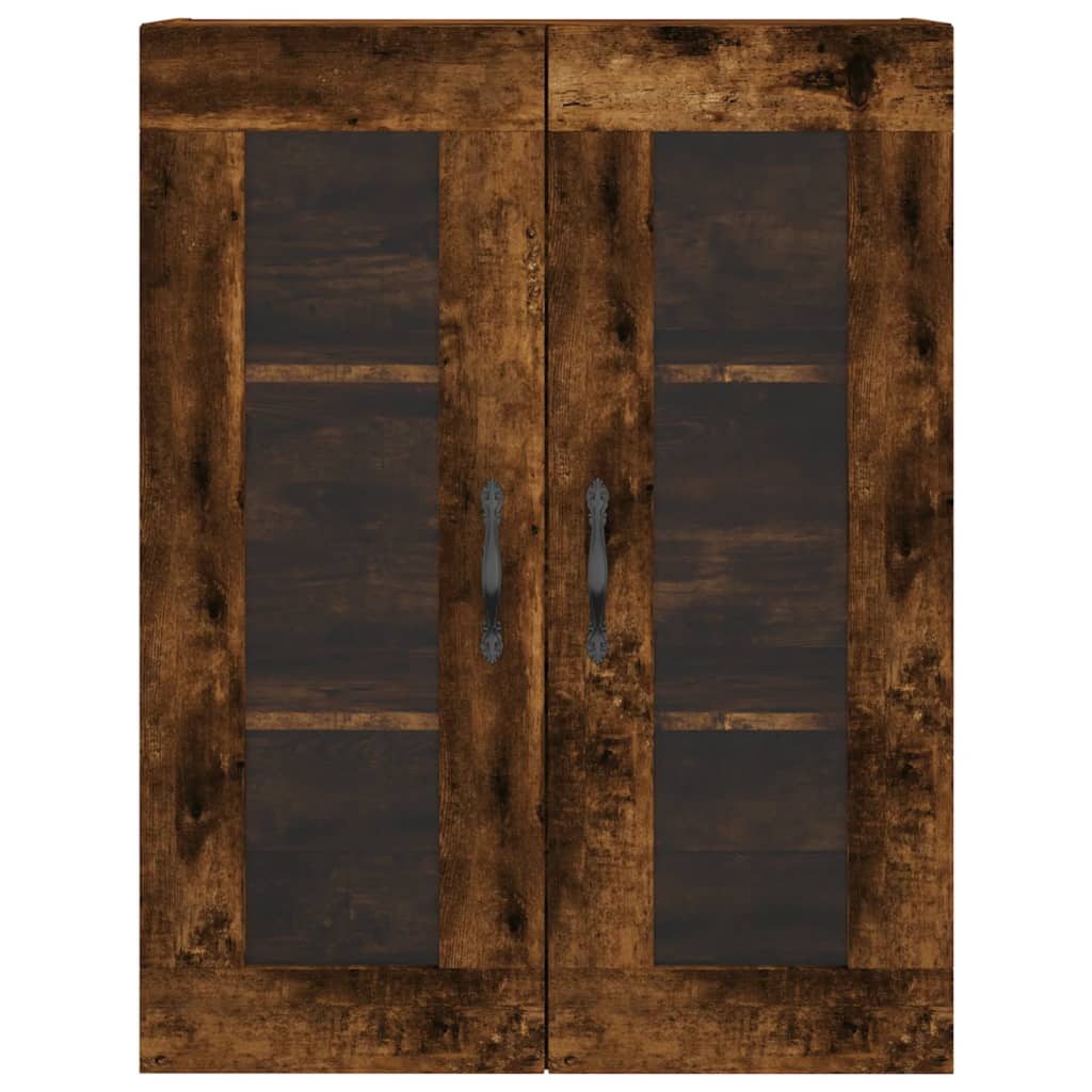 vidaXL Hoge kast 69,5x34x180 cm bewerkt hout gerookt eikenkleurig