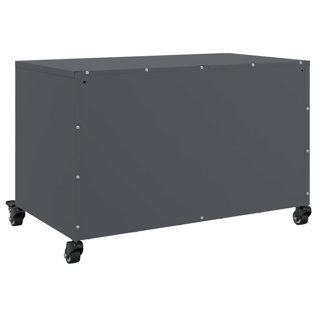 vidaXL Tv-meubel 68x39x43,5 cm staal antracietkleurig