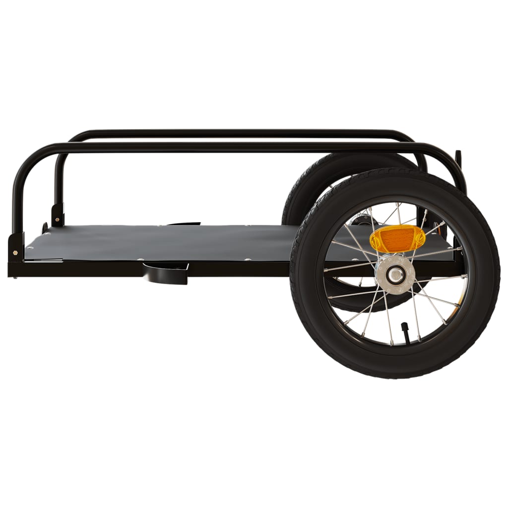 vidaXL Fietstrailer 122x53x31 cm ijzer zwart