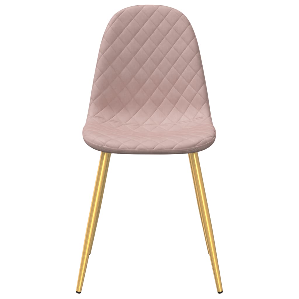 vidaXL Eetkamerstoelen 4 st fluweel roze