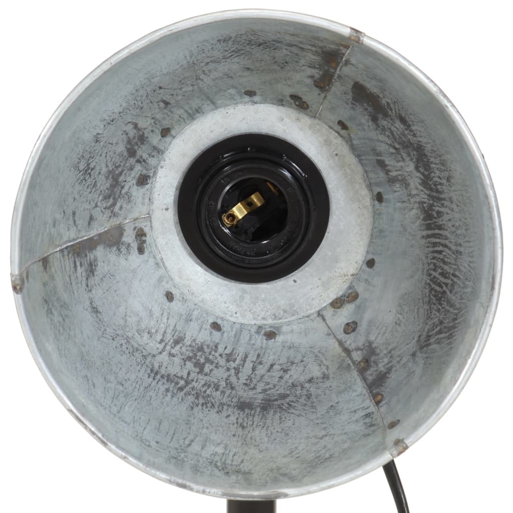 vidaXL Bureaulamp 25 W E27 18x18x60 cm vintage zilverkleurig