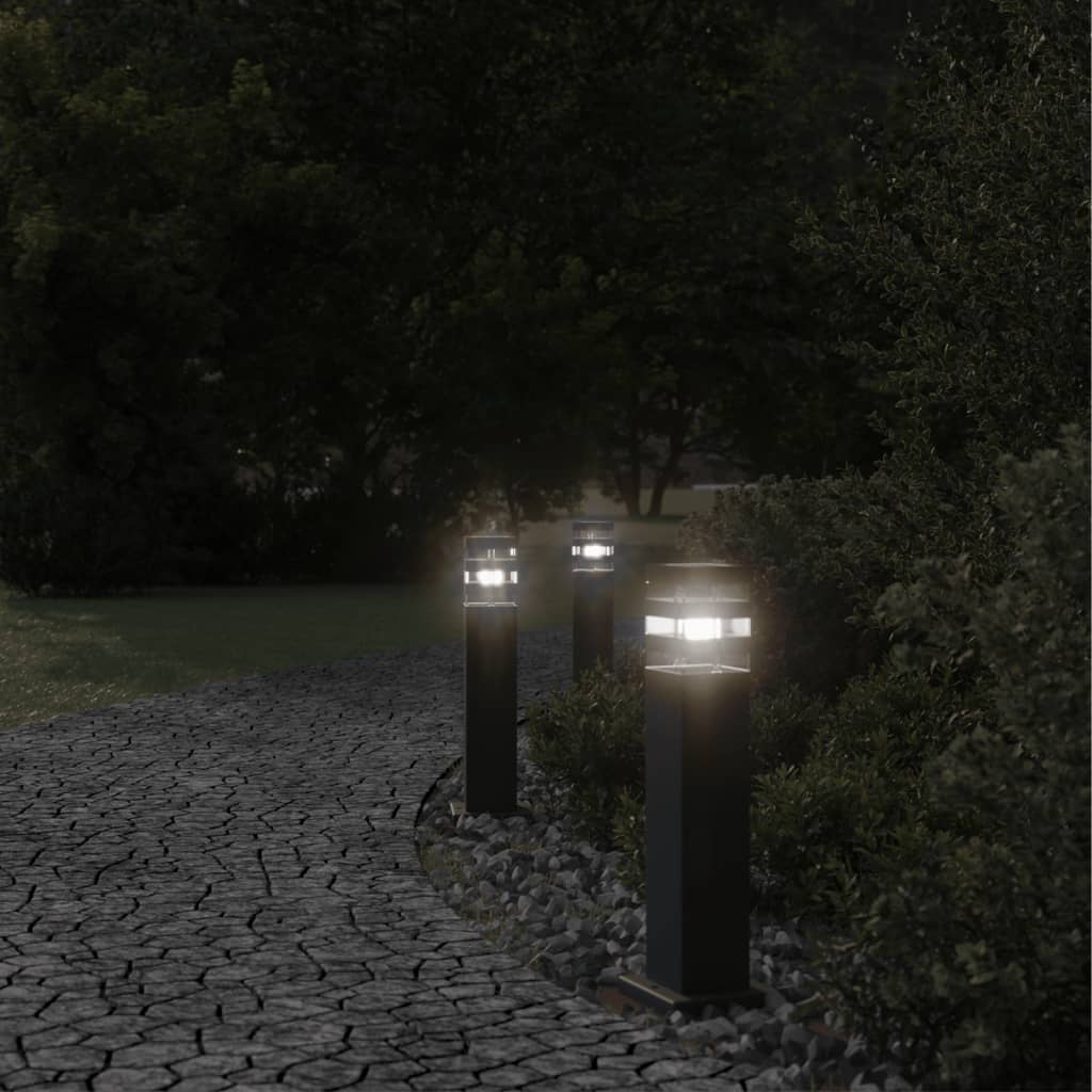 vidaXL Vloerlampen voor buiten 50 cm aluminium zwart