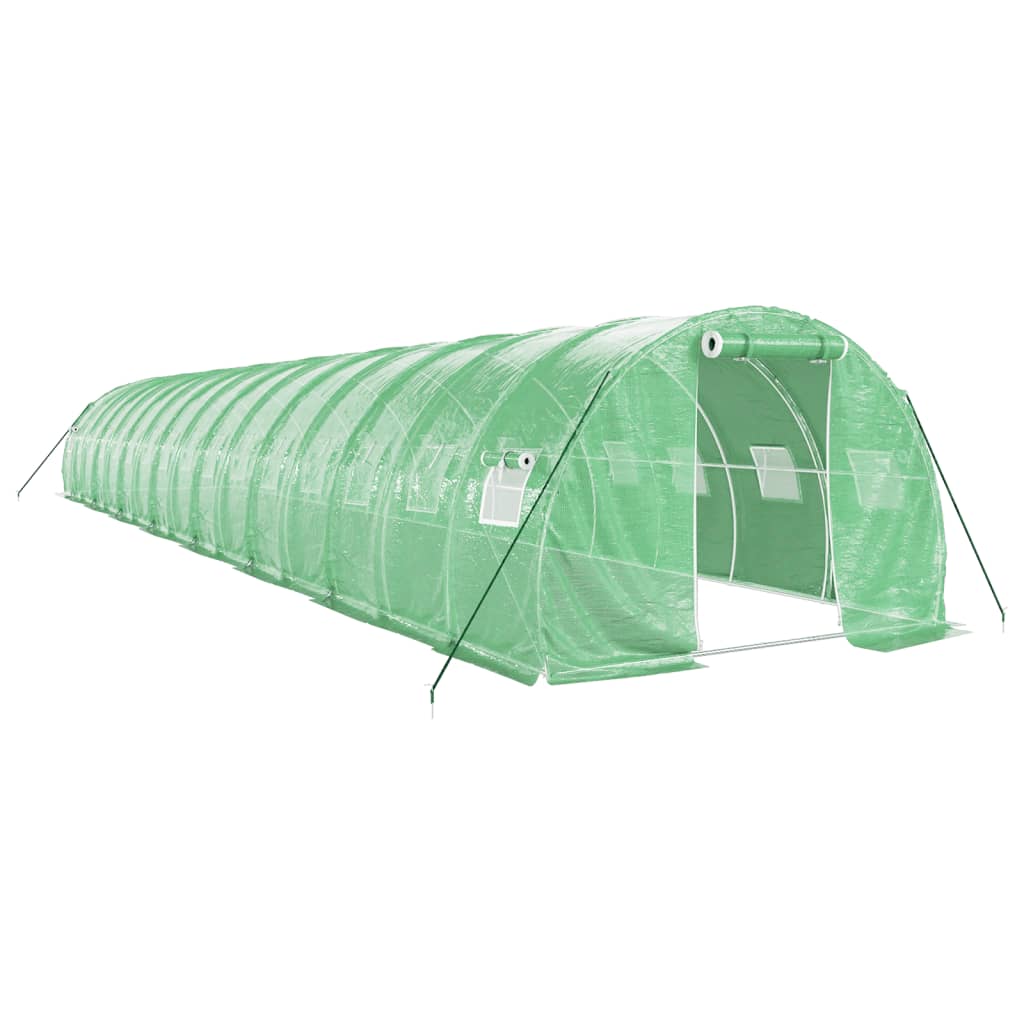 vidaXL Tuinkas met stalen frame 48 m² 16x3x2 m groen