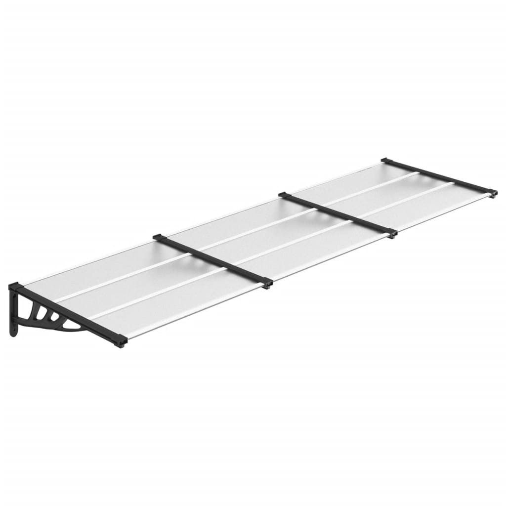 vidaXL Deurluifel 297,5x90 cm polycarbonaat zwart en transparant