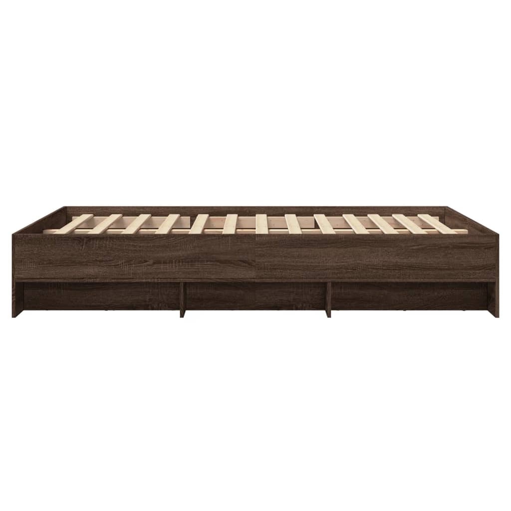 vidaXL Bedframe zonder matras bewerkt hout bruin eikenkleur 140x200 cm