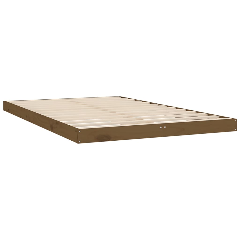 vidaXL Bedframe massief grenenhout honingbruin 120x200 cm