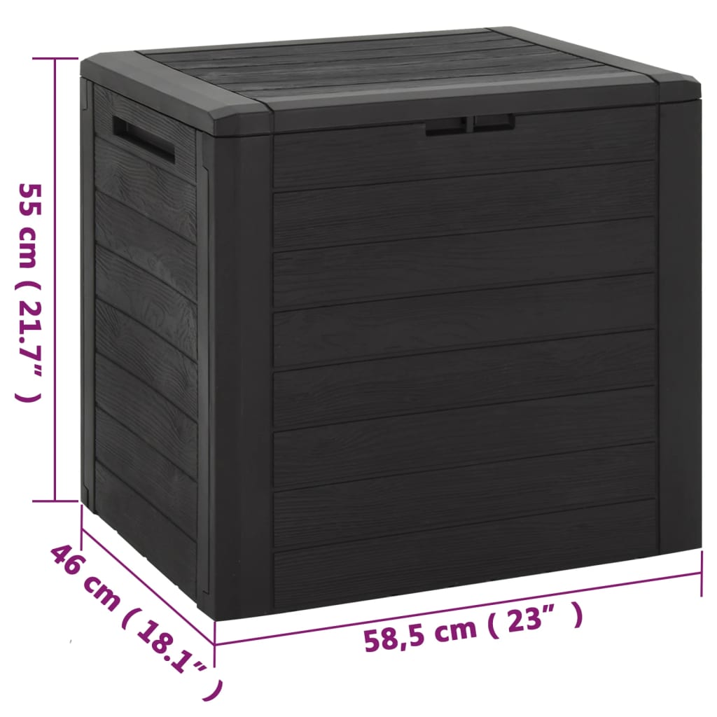 vidaXL Tuinbox 58,5x46x55 cm polypropeen bruin