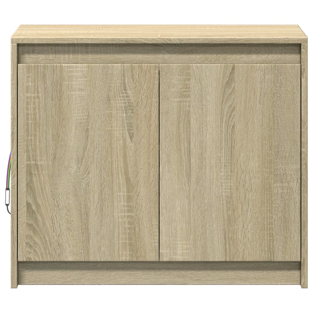 vidaXL Dressoir met LED 72x34x61 cm bewerkt hout sonoma eikenkleurig