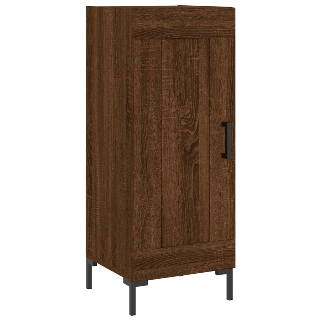 vidaXL Hoge kast 34,5x34x180 cm bewerkt hout bruin eikenkleur