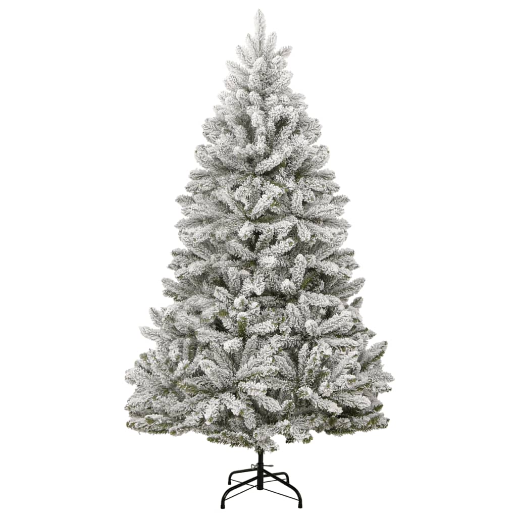 vidaXL Kunstkerstboom met scharnieren 300 LED's en kerstballen 240 cm