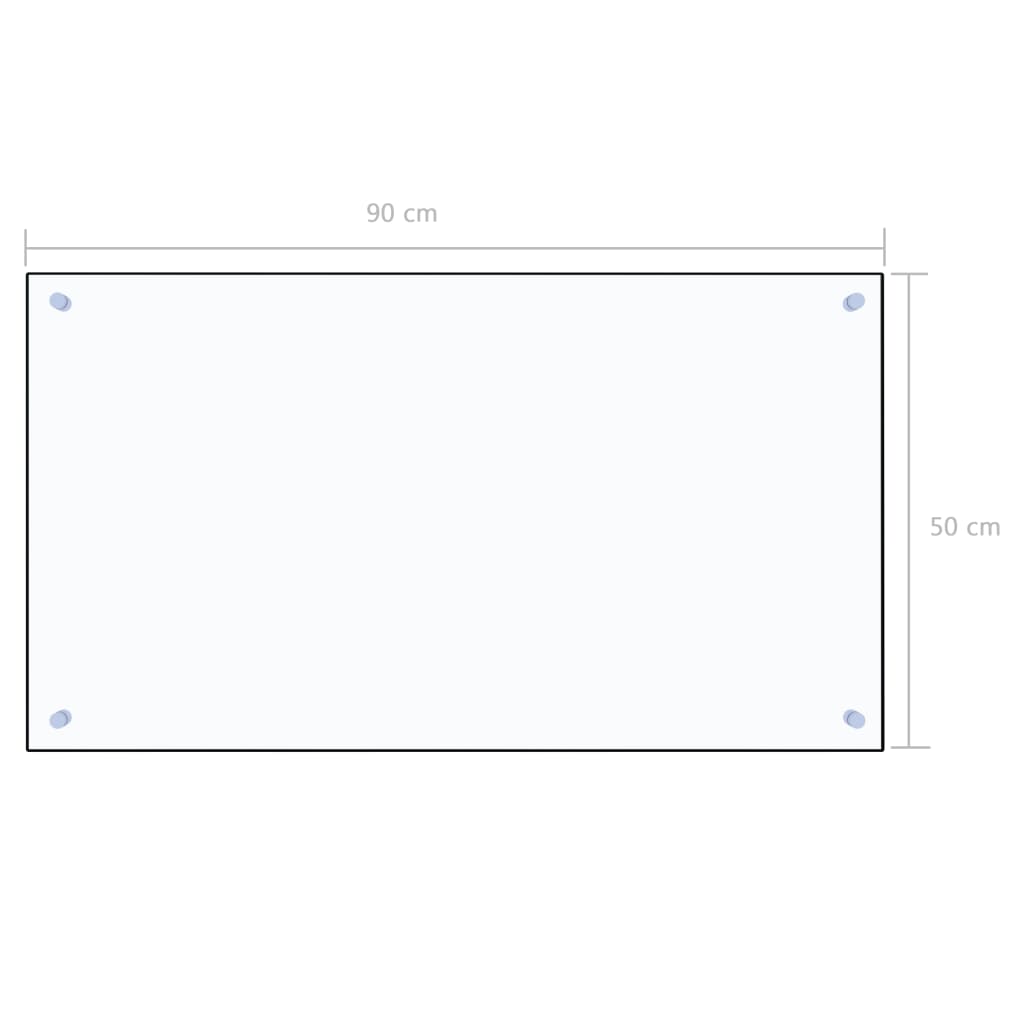 vidaXL Spatscherm keuken 90x50 cm gehard glas transparant