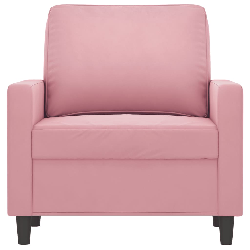 vidaXL Fauteuil 60 cm fluweel roze