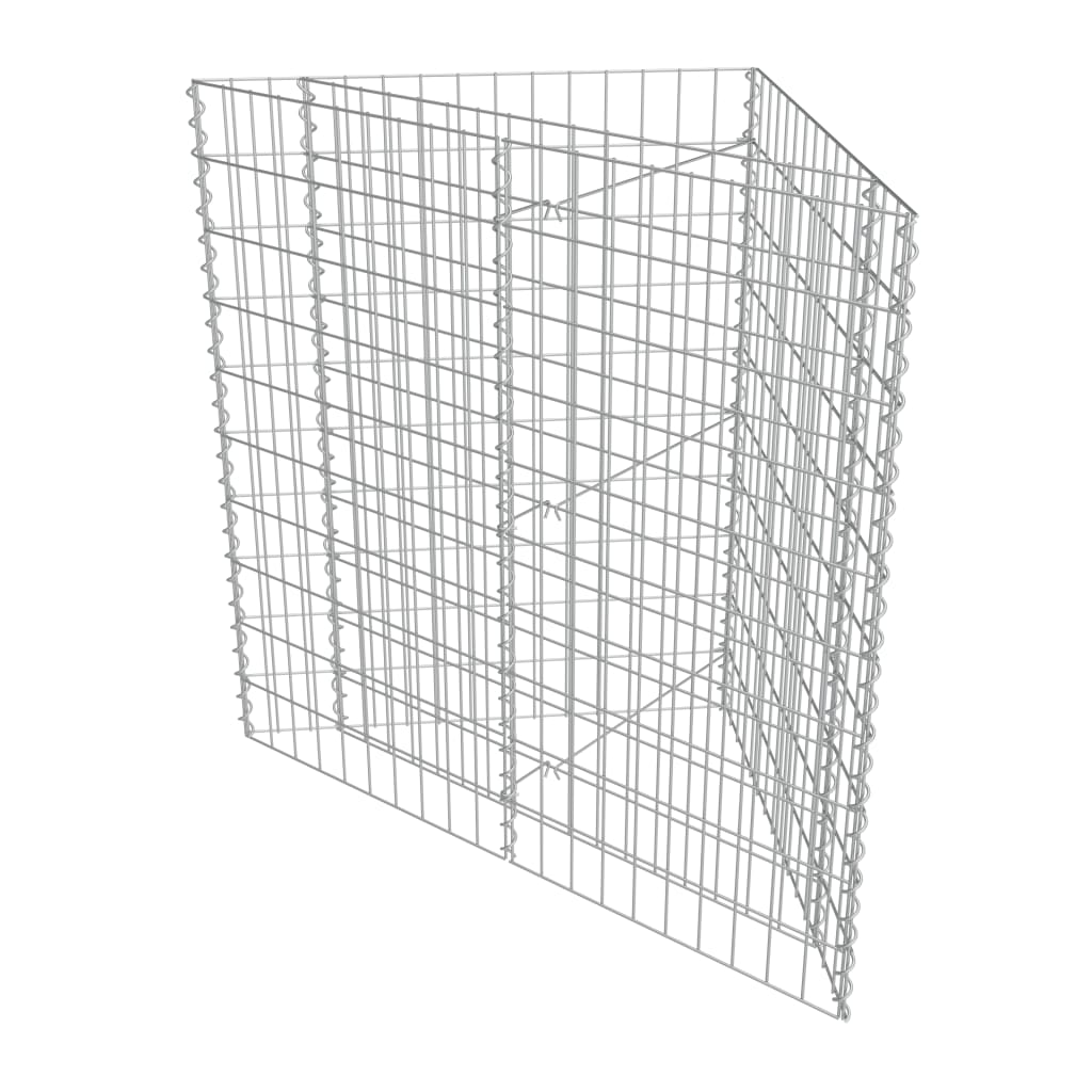 vidaXL Gabion plantenbak verhoogd 75x75x100 cm gegalvaniseerd staal