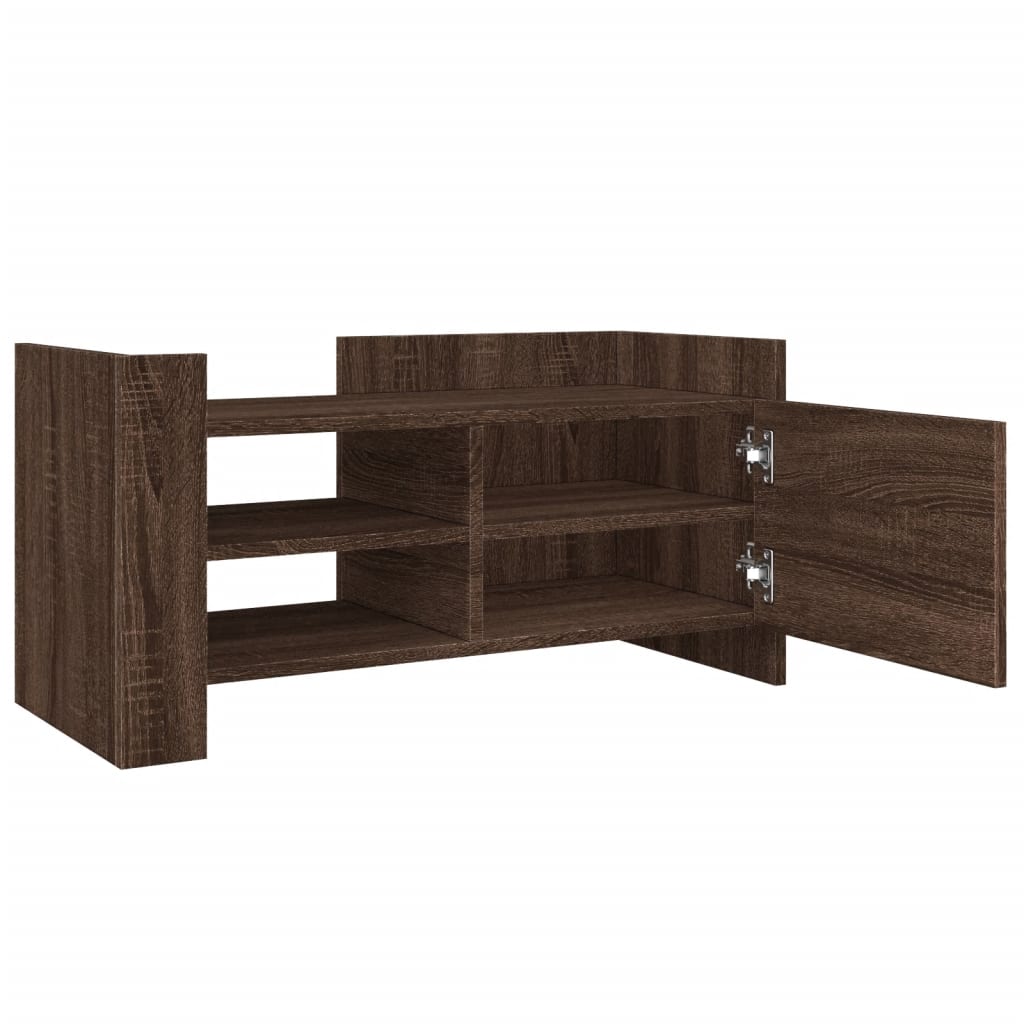 vidaXL Tv-meubel 80x35x40 cm bewerkt hout bruin eikenkleurig