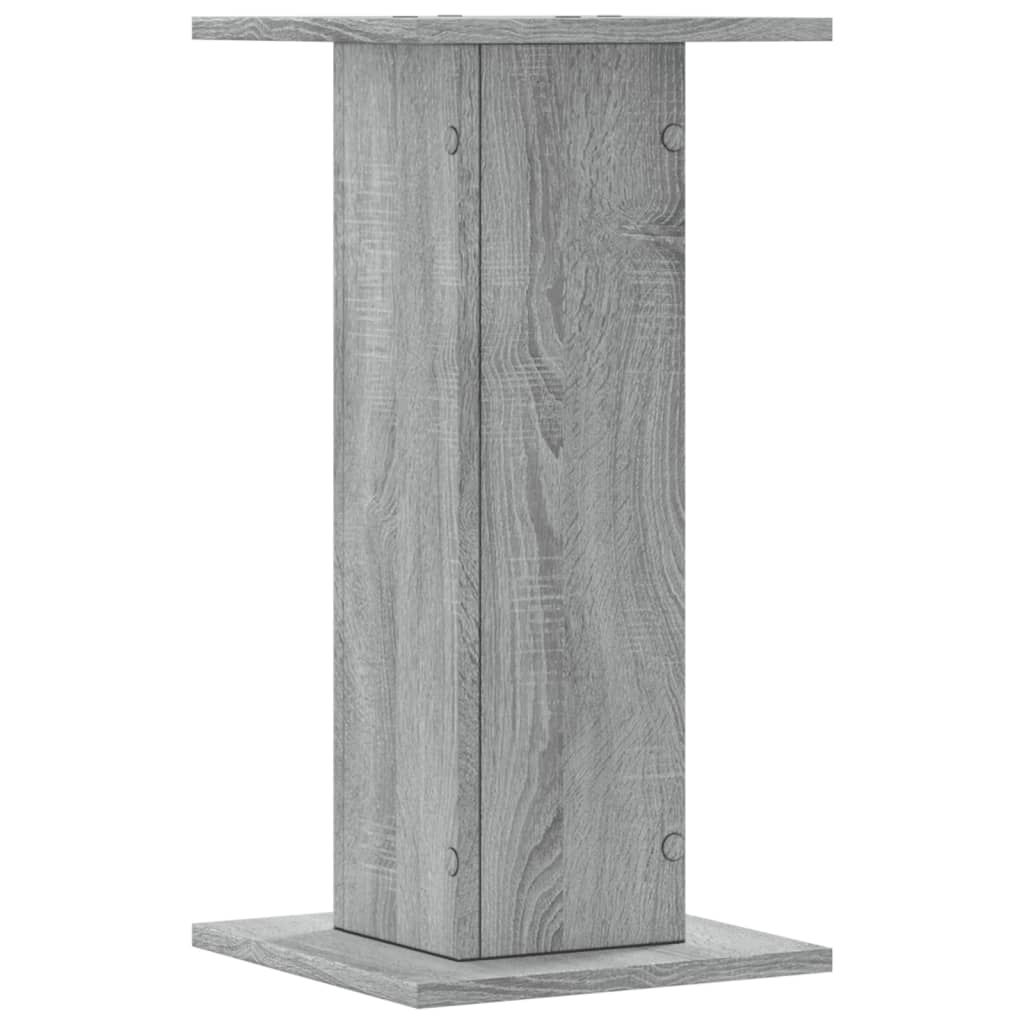 vidaXL Plantenstandaards 2 st 30x30x60 cm bewerkt hout grijs sonoma